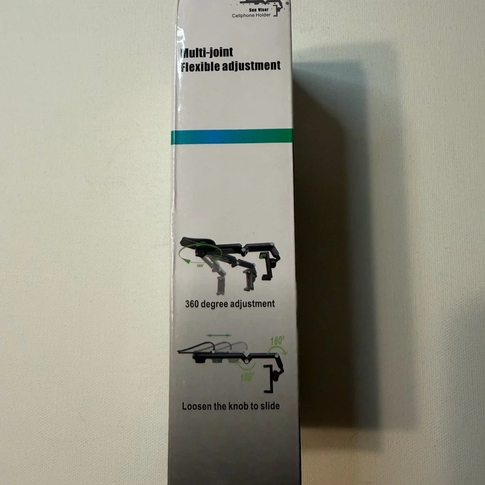 NIB SUN VISOR Cellphone Holder Foldable Design ~ 360 Deg *Ease Your Mobile Life